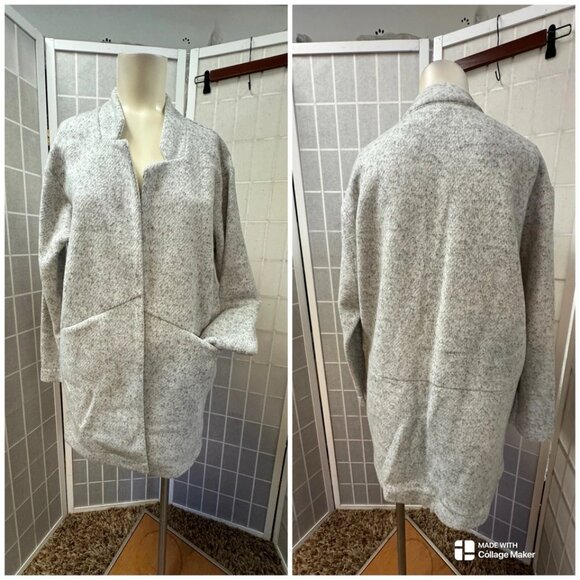 Express,Woman,Fall Coat,Gray,Sz S,Long Sleeve,Midi, Pockets.! - Picture 2 of 12